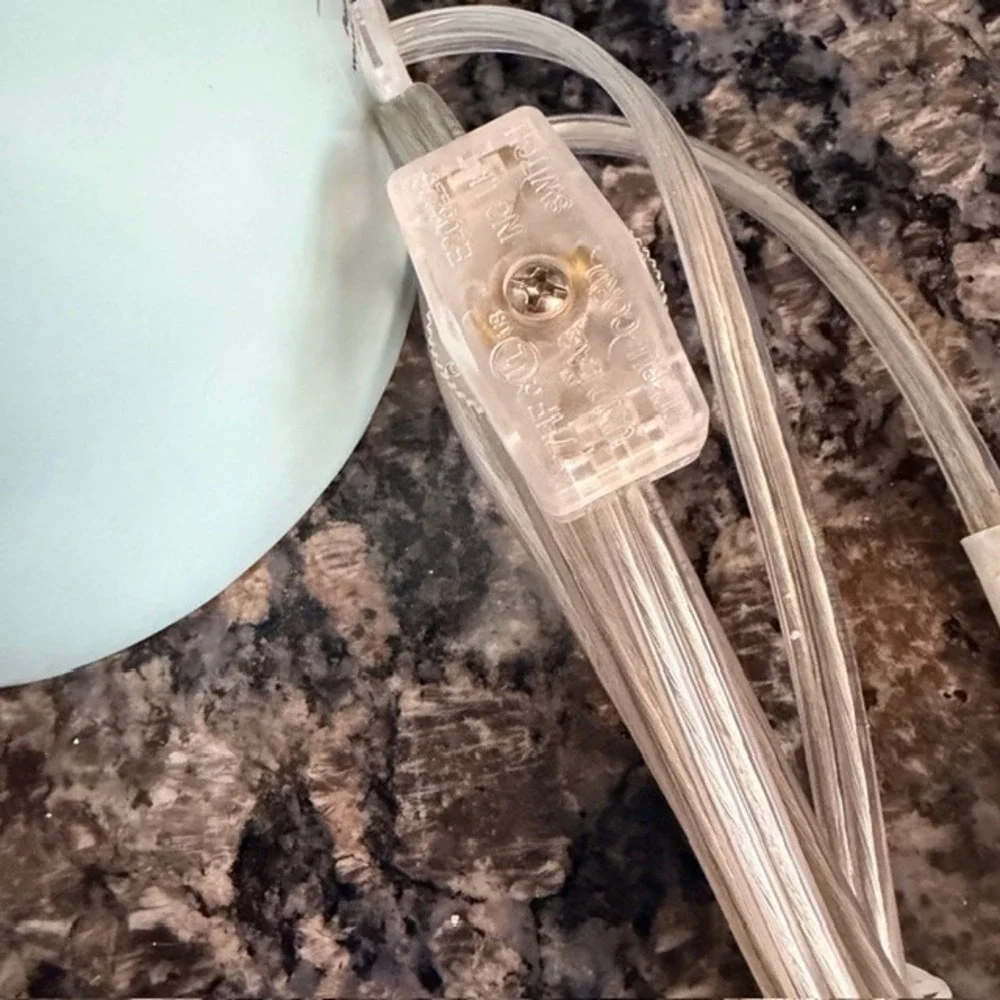 Rae Dunn by Magenta "LOVE" Lamp (NO Shade)-Blue Ceramic-w/Brown Letters - Picture 5 of 6